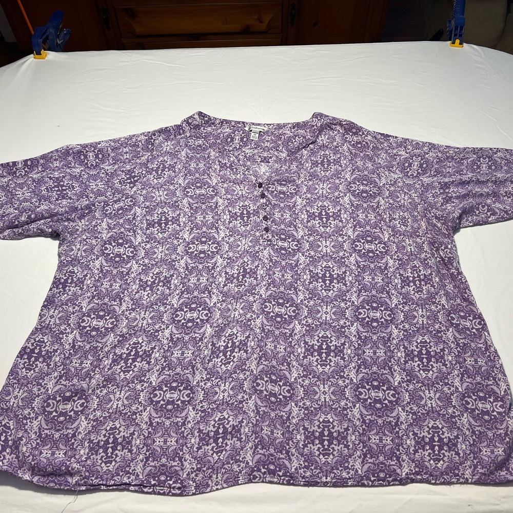 Croft & Barrow Lavender Patterned Blouse